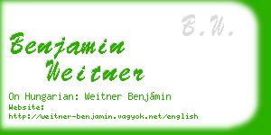 benjamin weitner business card