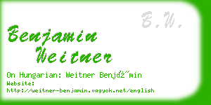 benjamin weitner business card